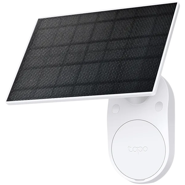 TP-LINK Tapo Solar Panel, Max.Charg: 5.2V 2.5W, Type-C charging Port, Non-Stop Power, Flexible Solar Installation, Works with Tapo Battery Camera, 4m Charging Cable(Total), Weatherproof (IP65), (work