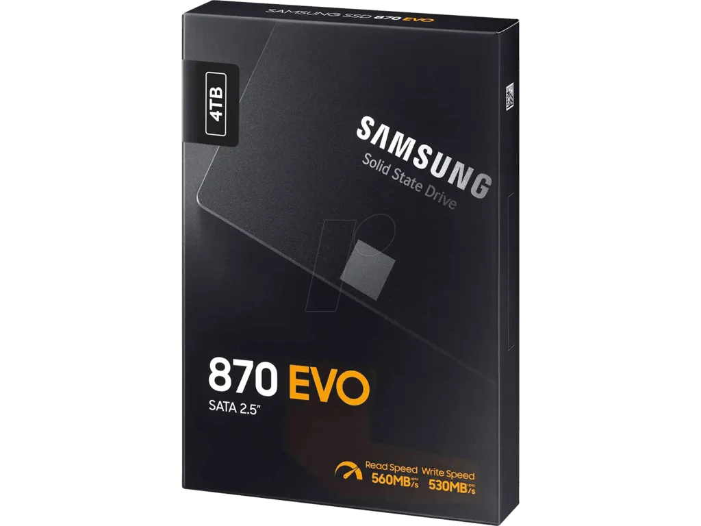 Samsung SSD 4TB 870 EVO2.5'' SATA3;V-NAND MLC560MB/s read,530MB/s write