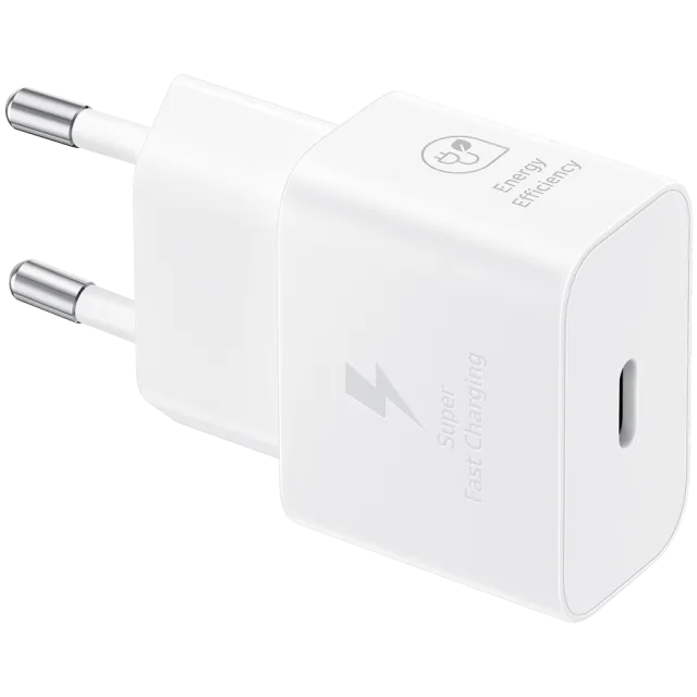 Samsung 25W Fast Charging USB-C Power Adapter White (cable not included)