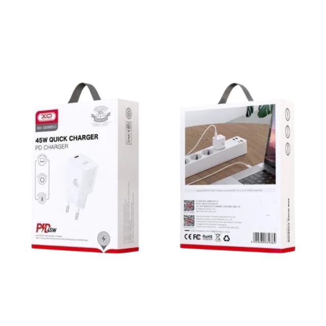 Kucni punjac XO CE09 PD 45W Type C - glava White