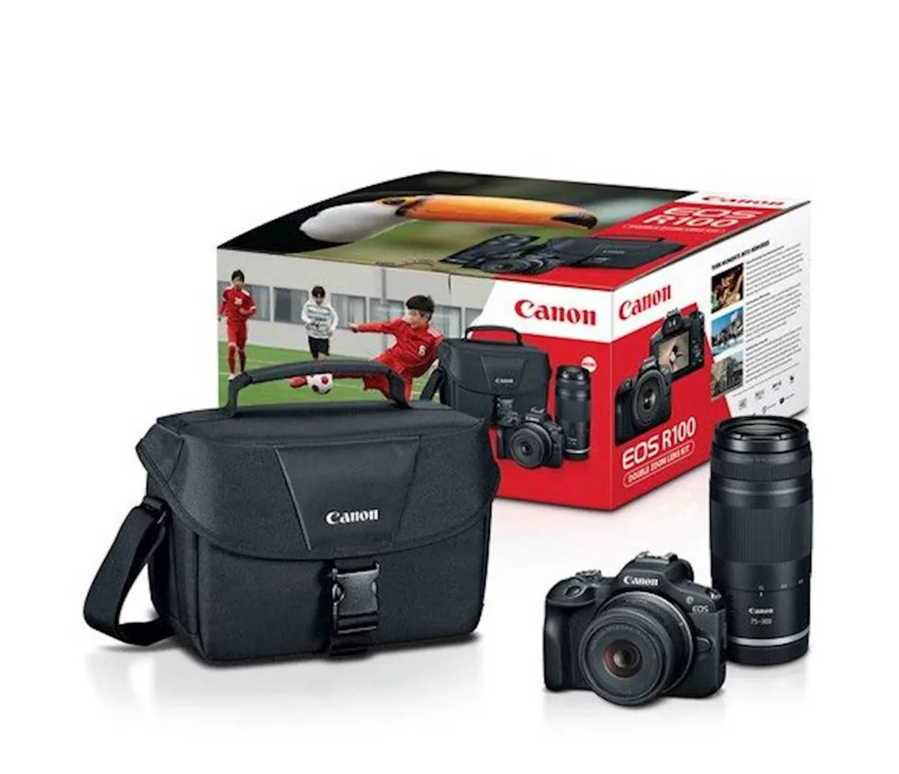 Fotoaparat CANON R100 + RFS18-45+RF75-300