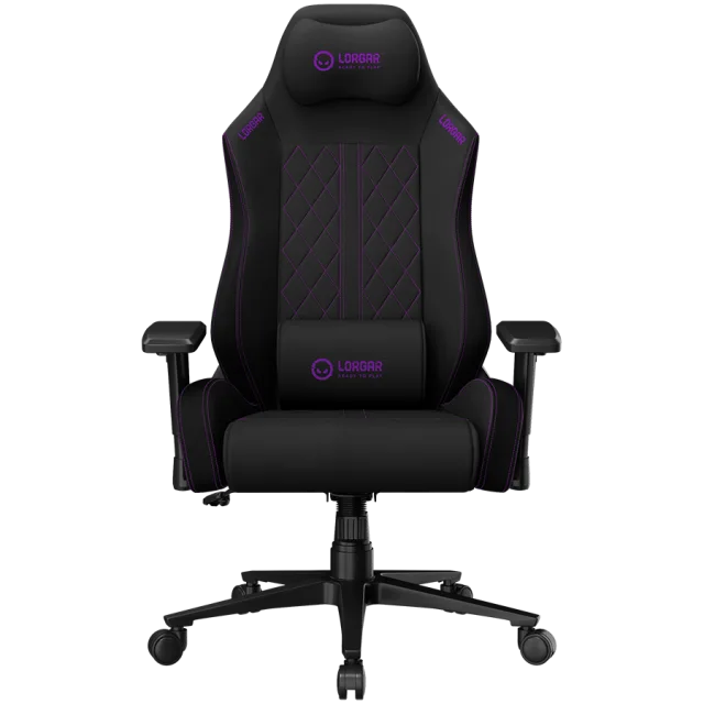 LORGAR CHA41, Ergonomic Gaming Chair Advanced, premium anti-stain fabric, Black/purple