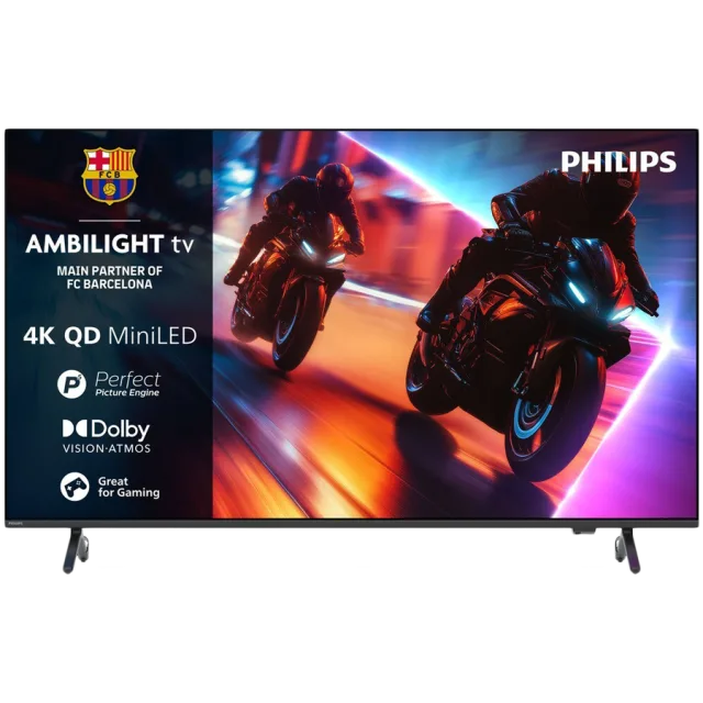 Philips 85MLED910/12 AMBILIGHT 4K Quantum Dot Mini-LED 144 Hz, 215.9 cm (85''),  P5 Perfect Picture Engine, Smart TV Titan OS, Dolby Vision i Atmos