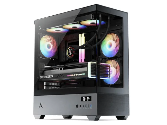 Spire Gaming Case U30P, 3xRGBVGA: 400mm, CPU Cooler: 165mmRadiator: 280mm, Temperature Display