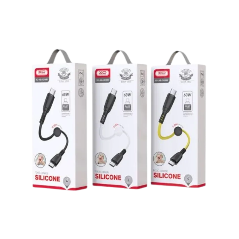 USB kabal XO NB-Q248B USB-C to USB-C 60W 25cm Black