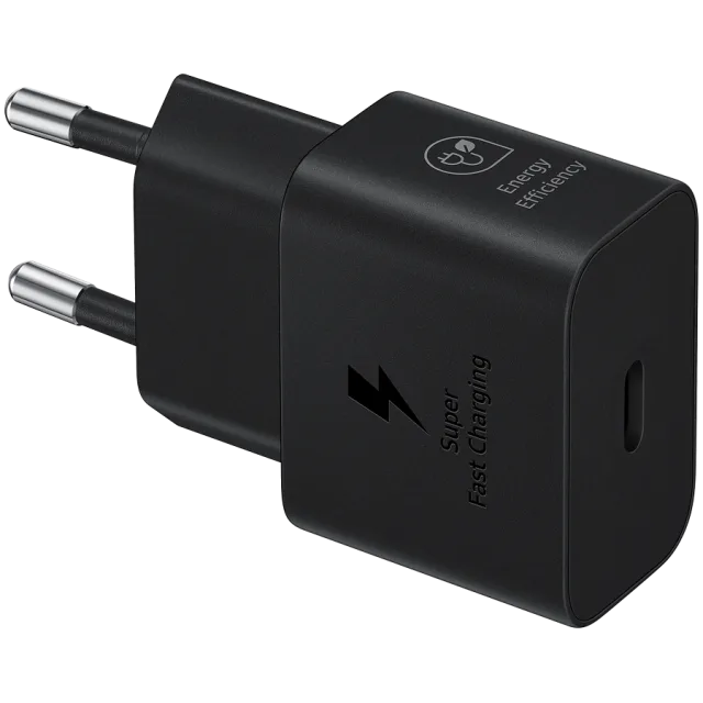 Samsung 25W Fast Charging USB-C Power Adapter Black (cable included)
