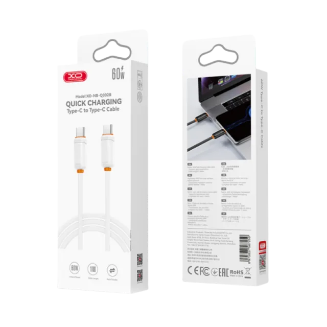 USB kabal XO NBQ302A iPhone - Type C 27W 1m White