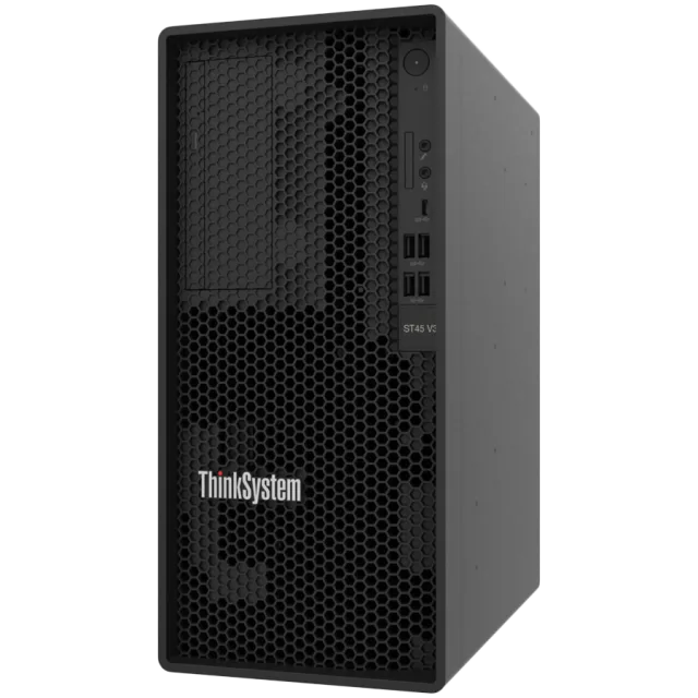 Lenovo ThinkSystem ST45 V3,1xAMD EPYC 4124P (4C 3.8GHz 65W),1x16Gb TruDDR5 5600MHz (1Rx8) ECC UDIMM,2x 3.5 960GB RI SATA  6Gb SSD,SW RAID,1x500W Platinum,3yr Warranty