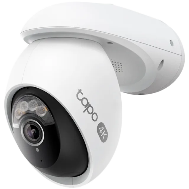 TP-Link Tapo C560WS Outdoor Pan/Tilt Security Wi-Fi Camera, 4K 8MP (3840x2160), 2.4G/5GHz, Bluetooth 5.0,1 x Ethernet Port, Face Recognition, Pan/Tilt, Starlight Color Night Vision, Smart AI Detection
