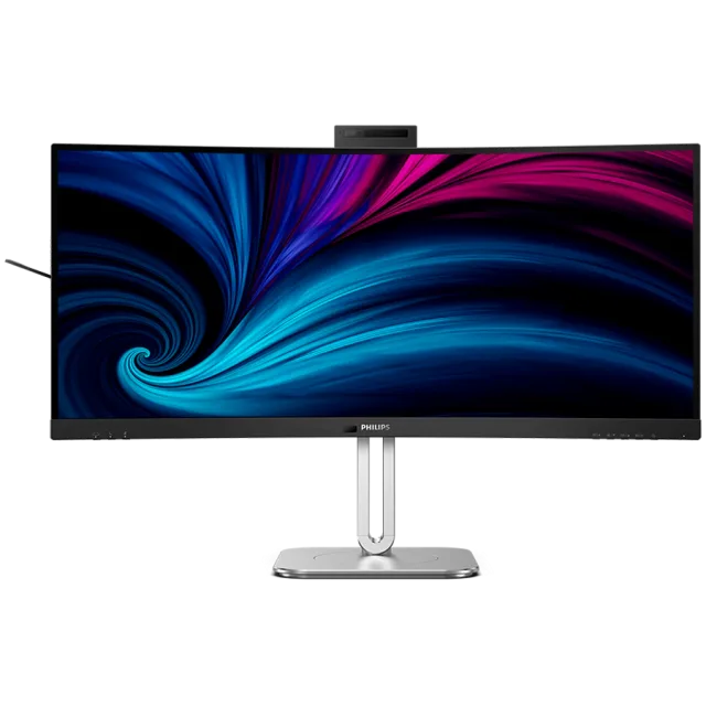 PHILIPS Monitor 34B2U6603CH 34" Curved, VA, 21:9, 3440x1440 (WQHD), 1500R, 120Hz, 4ms, 500 cd/m2, 4000:1, HDR400, Adaptive Sync, PowerSensor 2, 5.0 Mpixel Webcam with Microphone, 2xHDMI, 1xDP, TB4 (PD