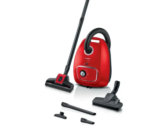 BOSCH Usisivač s vrećicom Serie 4|, PRO ANIMAL,Crveni, Operativni raspon 11m