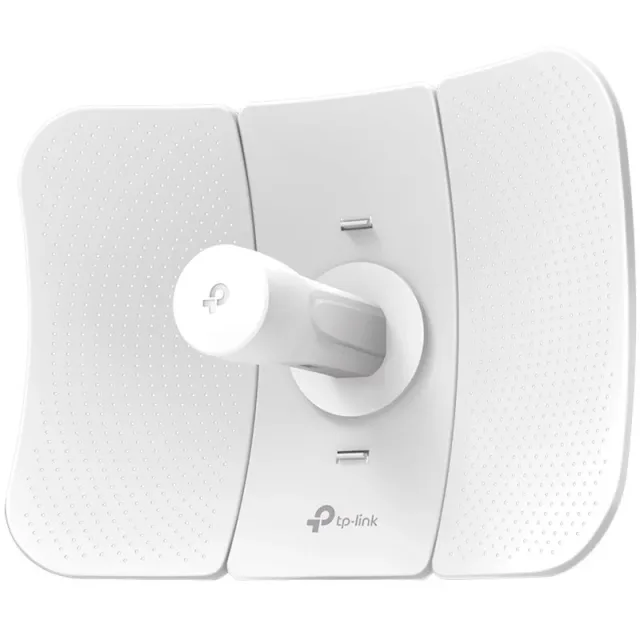 TP-Link CPE605 5 GHz 150 Mbps 23 dBi Outdoor CPE, 1× 10/100 Mbps Shielded Ethernet Port, 150 Mbps at 5 GHz, 23 dBi, 30+ km, IP65 Weatherproof, Passive PoE, MAXtream TDMA, Centralized Management, Spect