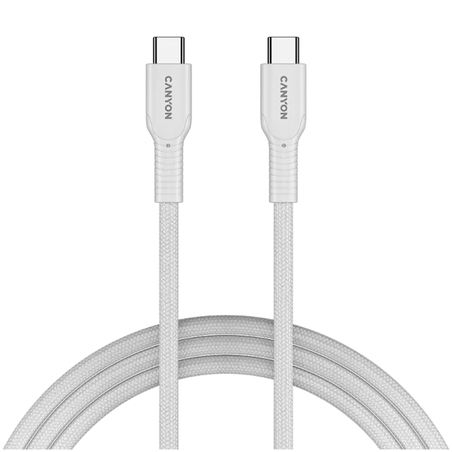 CANYON cable OnWire 60CL C-C 60W COLOR Braided 1m White