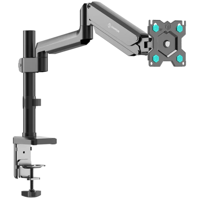 ONKRON Single Monitor Desk Mount for 13'' to 34" LCD LED Screens up to 12kg, Black.
