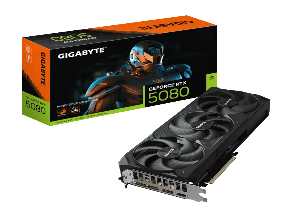 Gigabyte 5080 Windforce OC 16GSFF, 16GB, GDDR7, 256-bit,3xDP, 1x HDMI