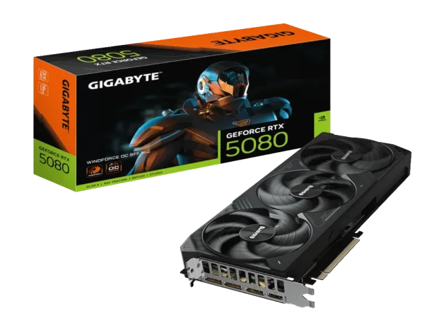 Gigabyte 5080 Windforce OC 16GSFF, 16GB, GDDR7, 256-bit,3xDP, 1x HDMI
