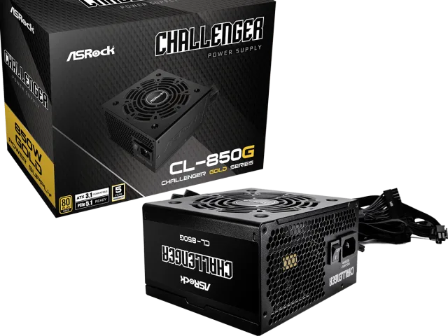 ASROCK PSU 850W Gold Challenge80PLUS,120mm fan,ATX 3.1PCIe 5.1