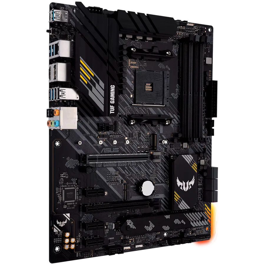 ASUS TUF GAMING B550-PLUS AM4 ATX gaming MB - AMD B550 4xDIMM DDR4 2xM.2 4xSATA PCIe 4.0 2.5Gb Ethernet 1xDisplayPort 1xHDMI with Aura Sync RGB lighting support
