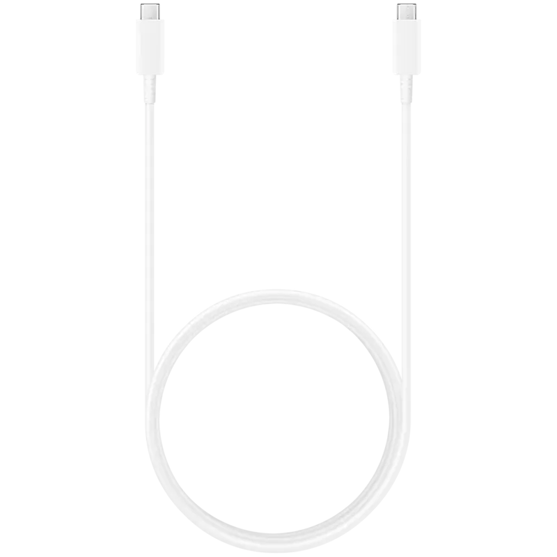 Samsung original data cable USB Type-C to USB Type-C (1.8m, 5A), super fast charging up to 45W, White