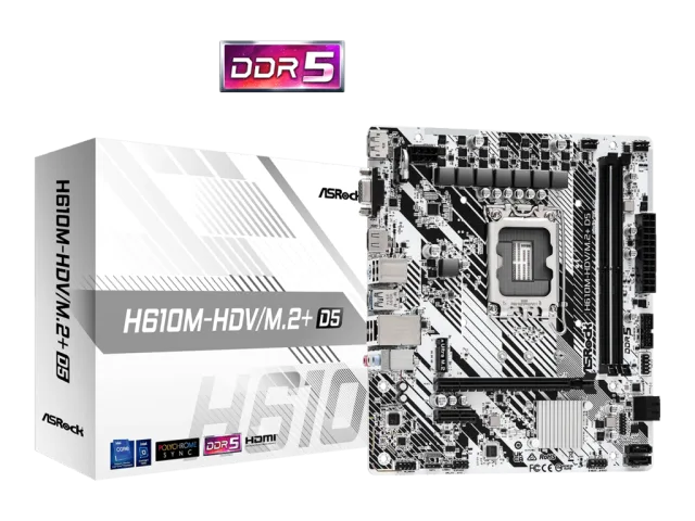 ASROCK MB H610M-HDV/M.2+ D5Intel H610;2xDDR5;VGA,HDMI,DPmicro ATX