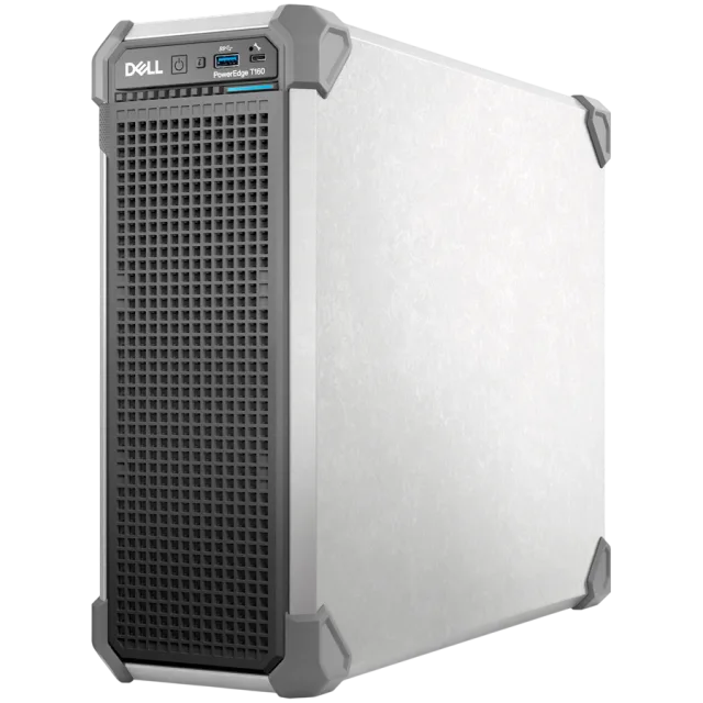 DELL EMC PowerEdge T160, 3x3.5"+ 2x2.5" Cabled HDD, Intel Xeon 6325P (3.5G, 4C/8T, 12MB, Turbo, 55W), 32GB UDIMM ECC 5600MT/s, 2x 480GB SSD SATA, PERC H355, iDRAC9 Enterprise, 300W PS, BCM 5720 DP 1Gb