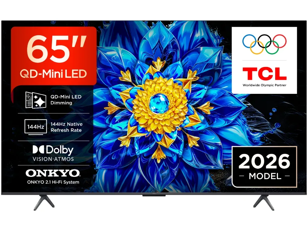 TCL 65"P8L 4K QLED Google TV;QD-Mini LED Dimming 144Hz(288Hz FHD), D.Atmos, D.Vision 450 nits