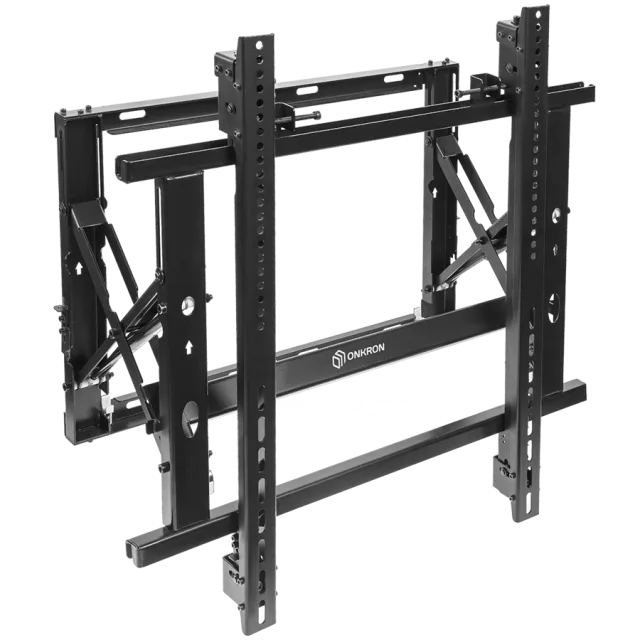 ONKRON Professional Wall Mount Solution for Video Walls Pop Out System 50''-70'', Black
