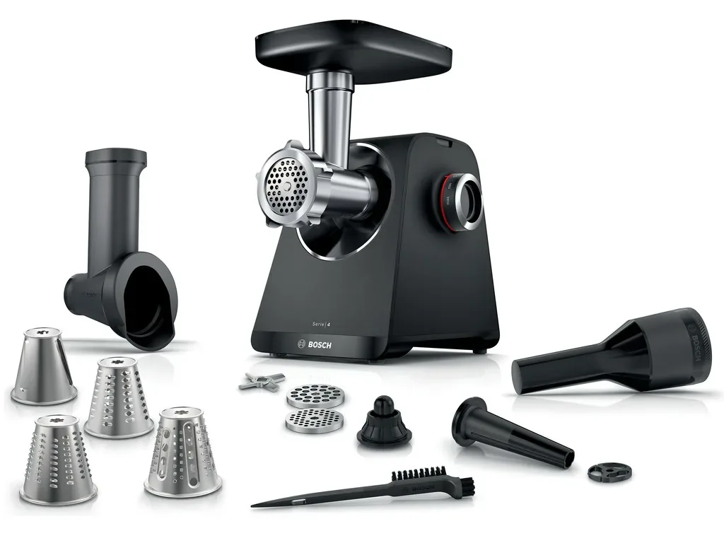 BOSCH  mljevenje mesa CRNA Serie 4| 500W, 2.5 kg/min, Blok motora pri 1900W,