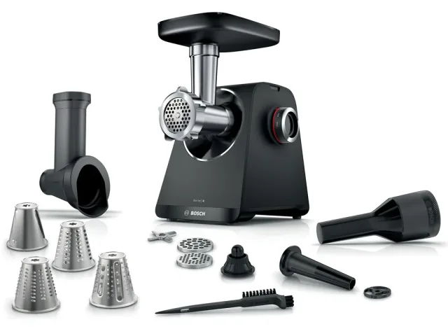 BOSCH  mljevenje mesa CRNA Serie 4| 500W, 2.5 kg/min, Blok motora pri 1900W,
