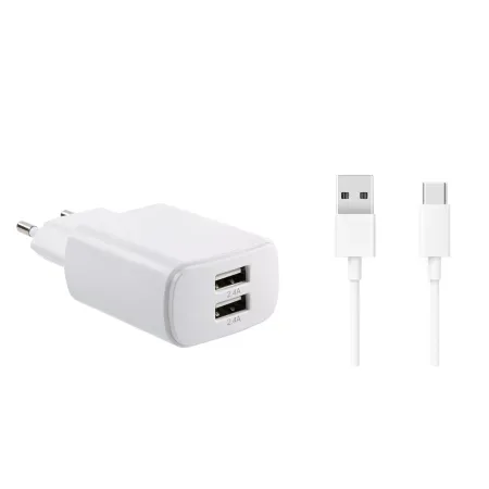 XO L109 Dual USB 2.4A Charger + Type-C cable