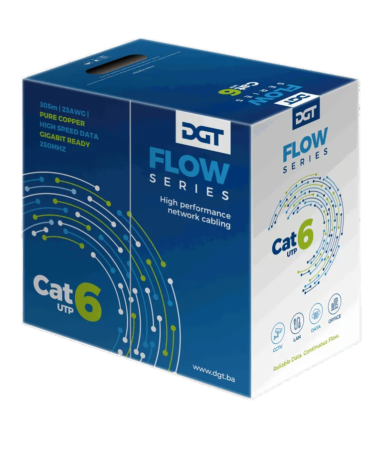 DGT Flow CAT6 UTP mrežni kabl 305m – unutrašnja instalacija