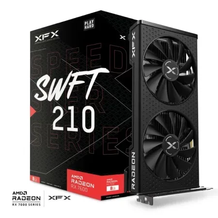 XFX SPEEDSTER SWFT 210 AMD Radeon RX 7600 8 GB GDDR6 128-bit HDMI 3x DP