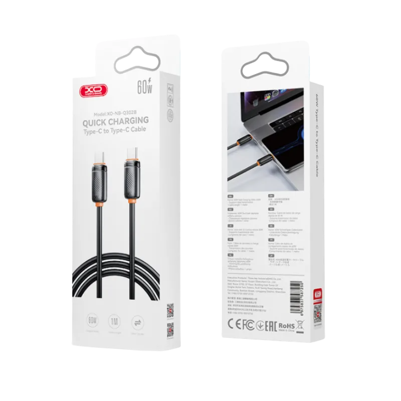 USB kabal XO NBQ302A iPhone - Type C 27W 1m Black