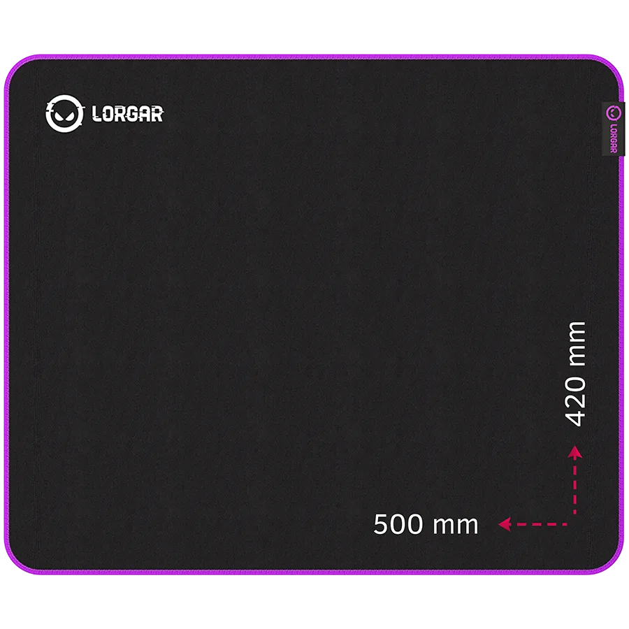 LORGAR Gaming Mouse Pad Main 315 Speed Black/Purple