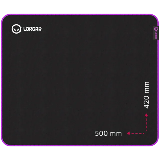LORGAR Gaming Mouse Pad Main 315 Speed Black/Purple